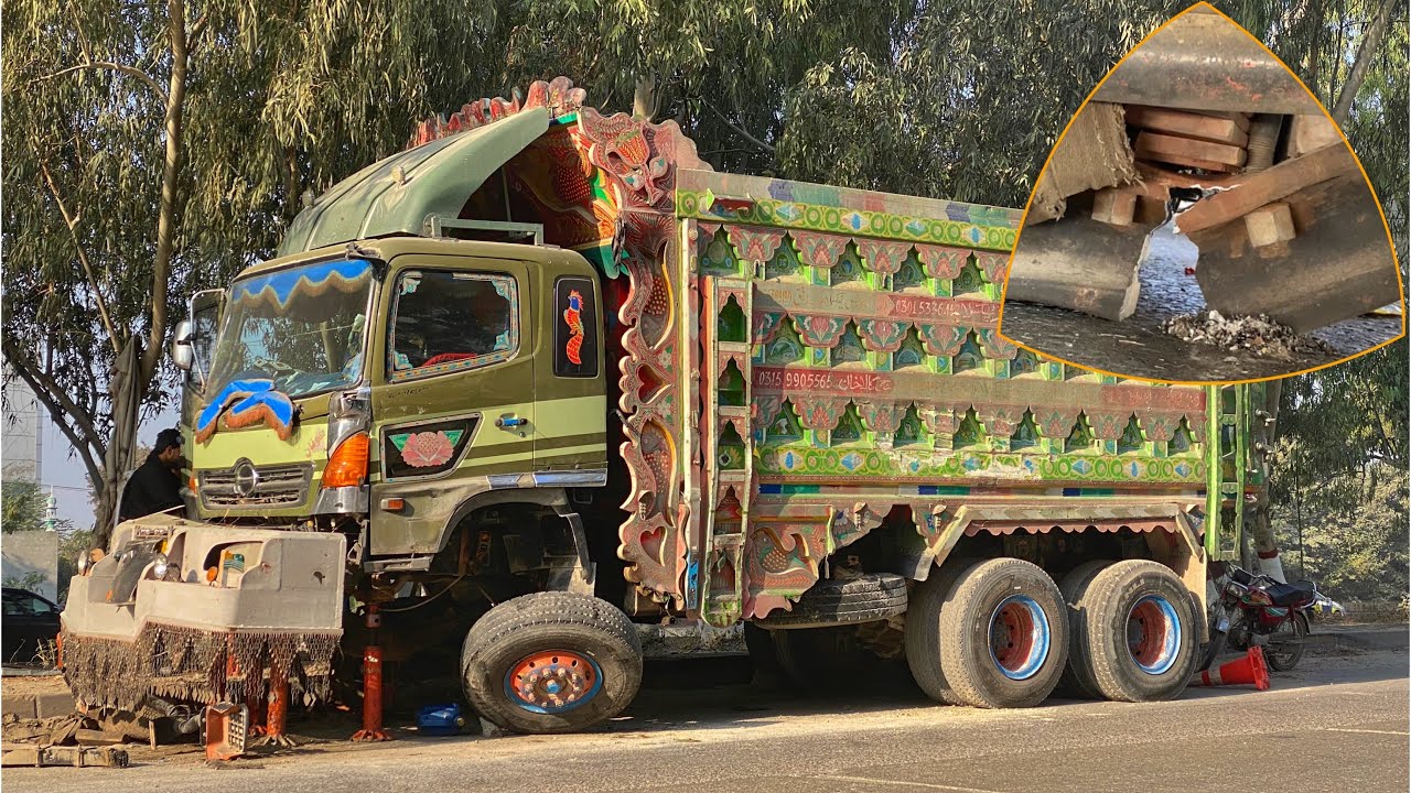 Truck Front Axle Damaged Due to Heavy Scrap Load || Instant Roadside Emergency Repair