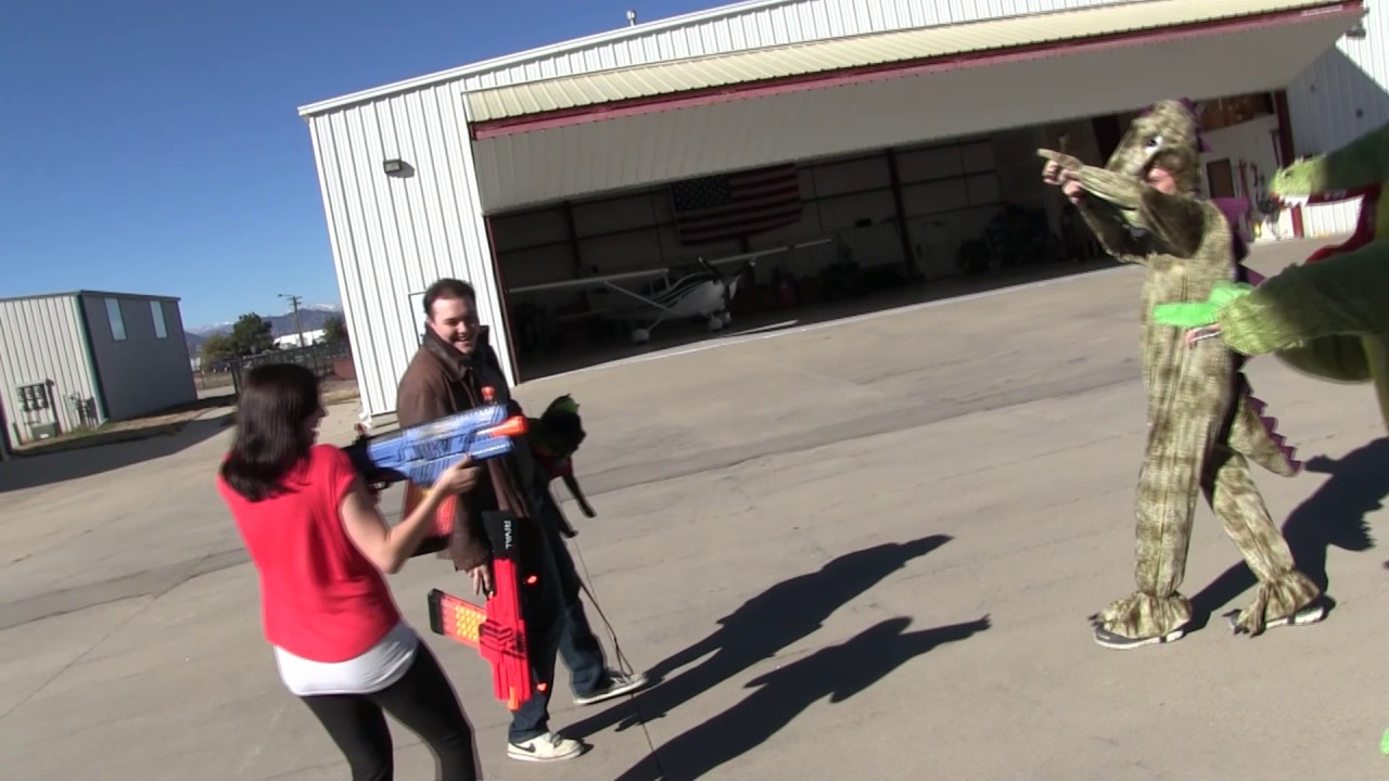 Jake and Cheese Dinosaur Proposal