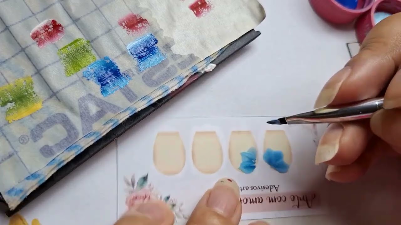 Adesivos de Unhas - Modelinho 20 (Flores Matizadas)