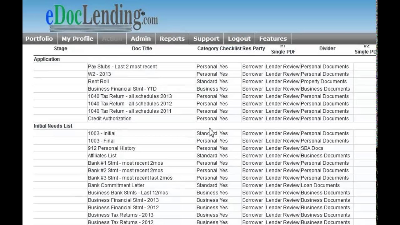 Reports   Doc Title Summary   Setup of all Documents and Checklist