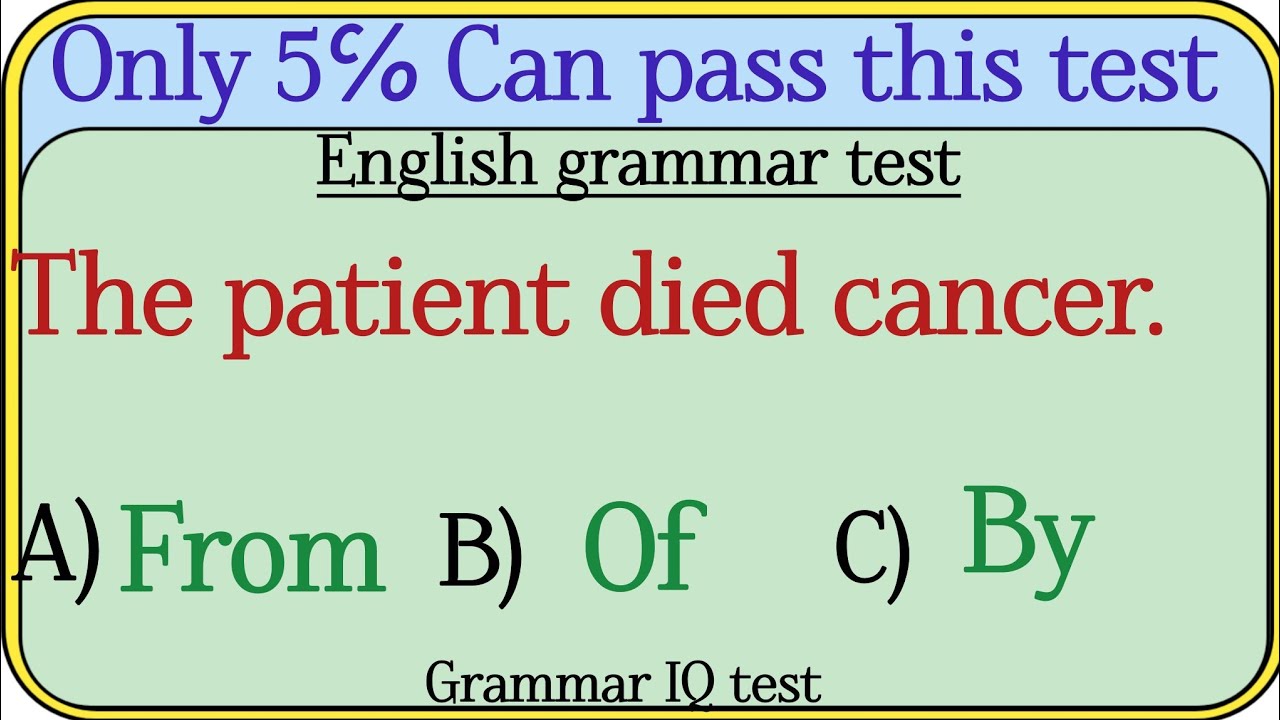 Mixed English grammar test ✨Only 5℅ can pass this test