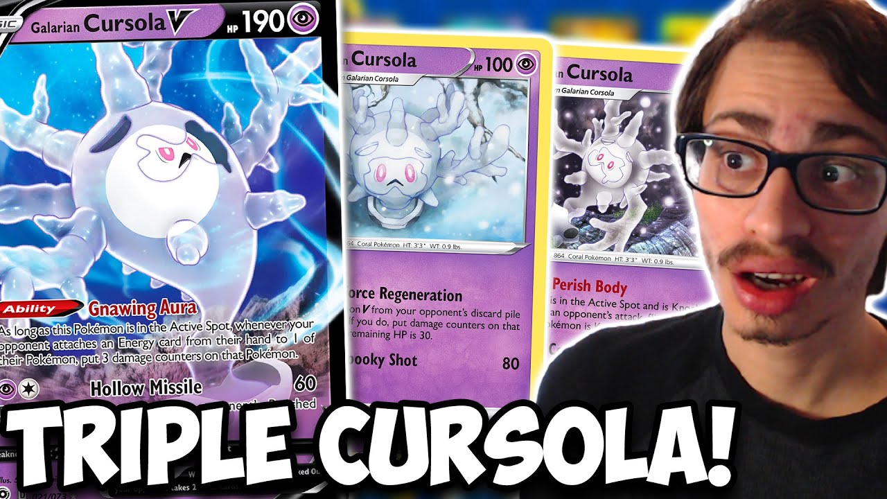 THREE Galarian Cursola In One Deck! Is The New Cursola Good?! Fusion Strike PTCGO