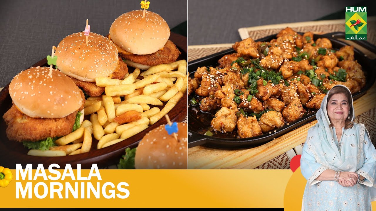 Butter Chicken Burger & Bullet Chicken Sizzler | Masala Mornings | Chef Shireen Anwar | 10 Jan 24