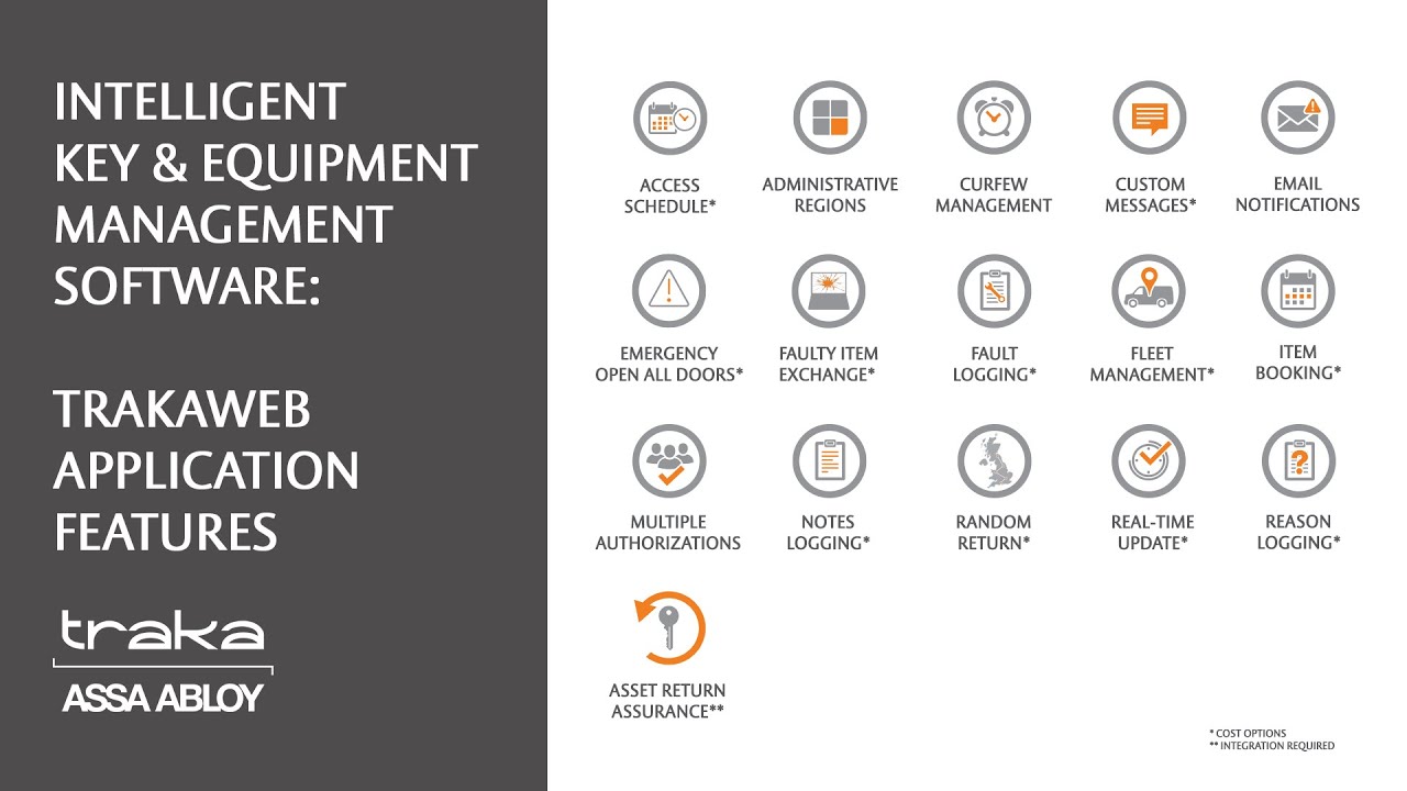Intelligent Key & Equipment Management Software: TrakaWEB Application Features