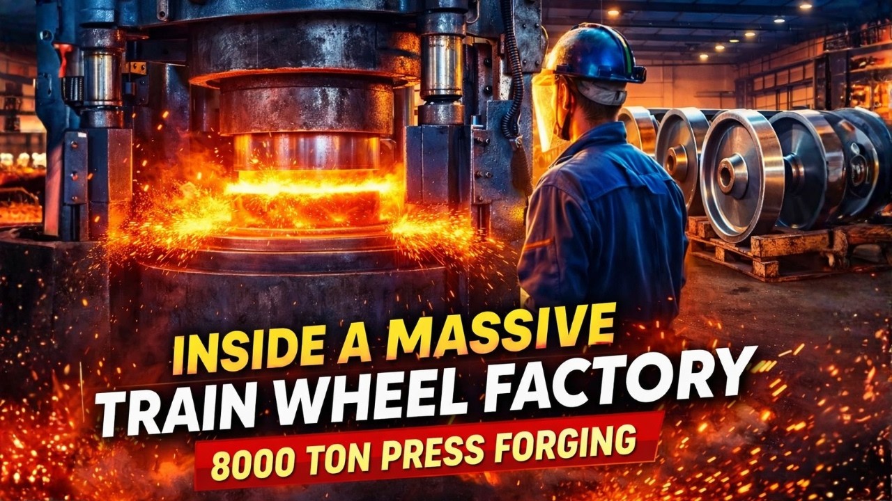 Railway Wheel Forging Under 8,000 Tons | Inside the Massive Train Wheel Factory