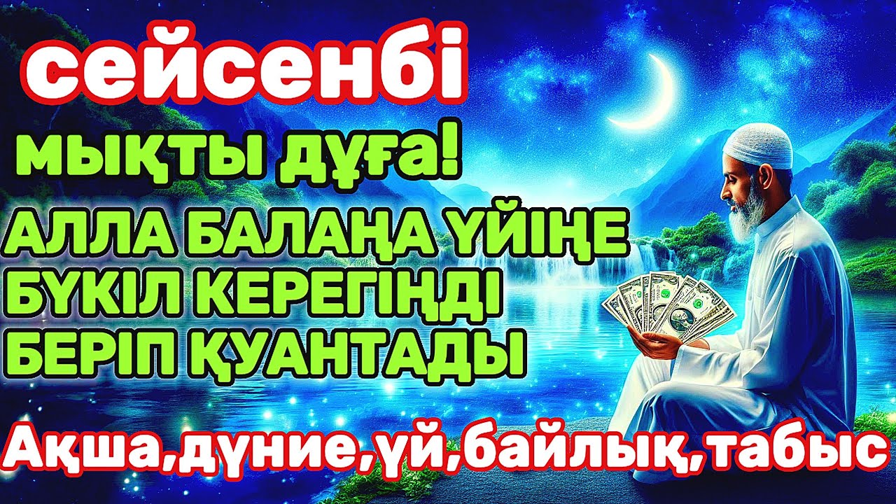 сейсенбі КҮНІ ЕҢ ҚҰДІРЕТТІ ДҰҒА! Алла бүкіл тілеуіңді және балаңа керектің бәрін беріп қояды