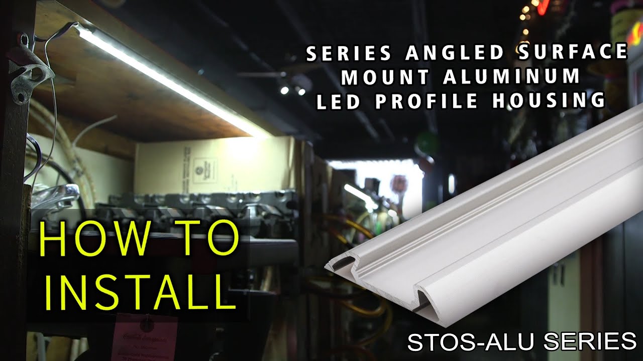 Angled Surface Mount Aluminum Klus LED Profile Housing STOS ALU series