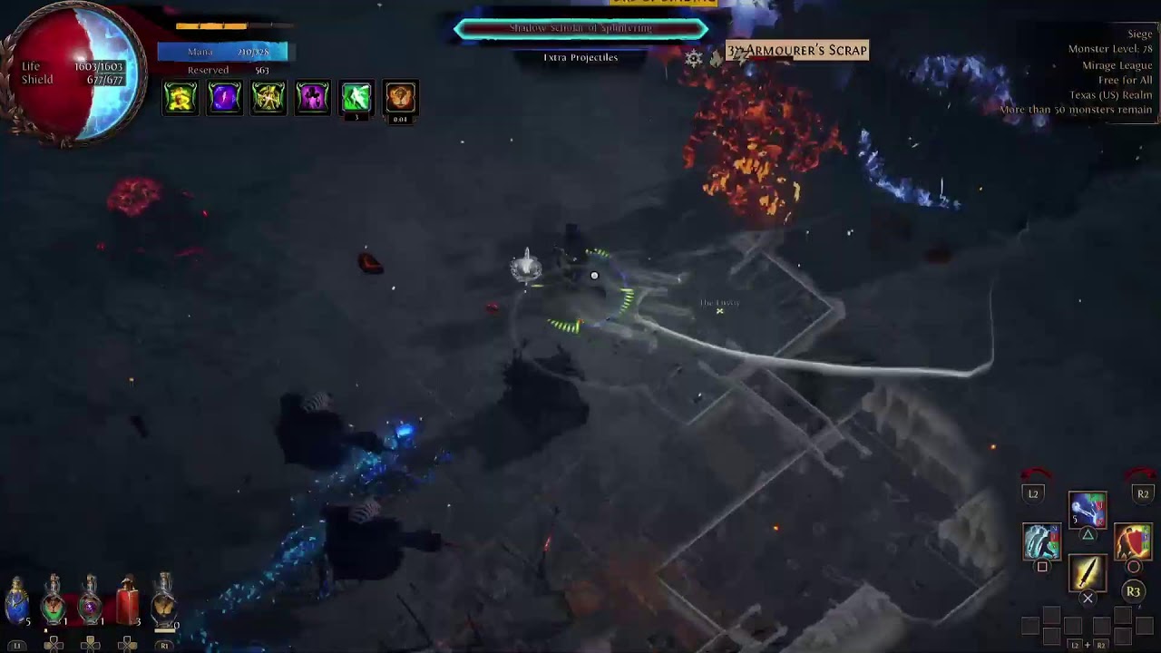 Red map Scion Ascendant Hierophant Ranger Kinetic Fusillade Totem Ballista PoE 3.28 Mirage League