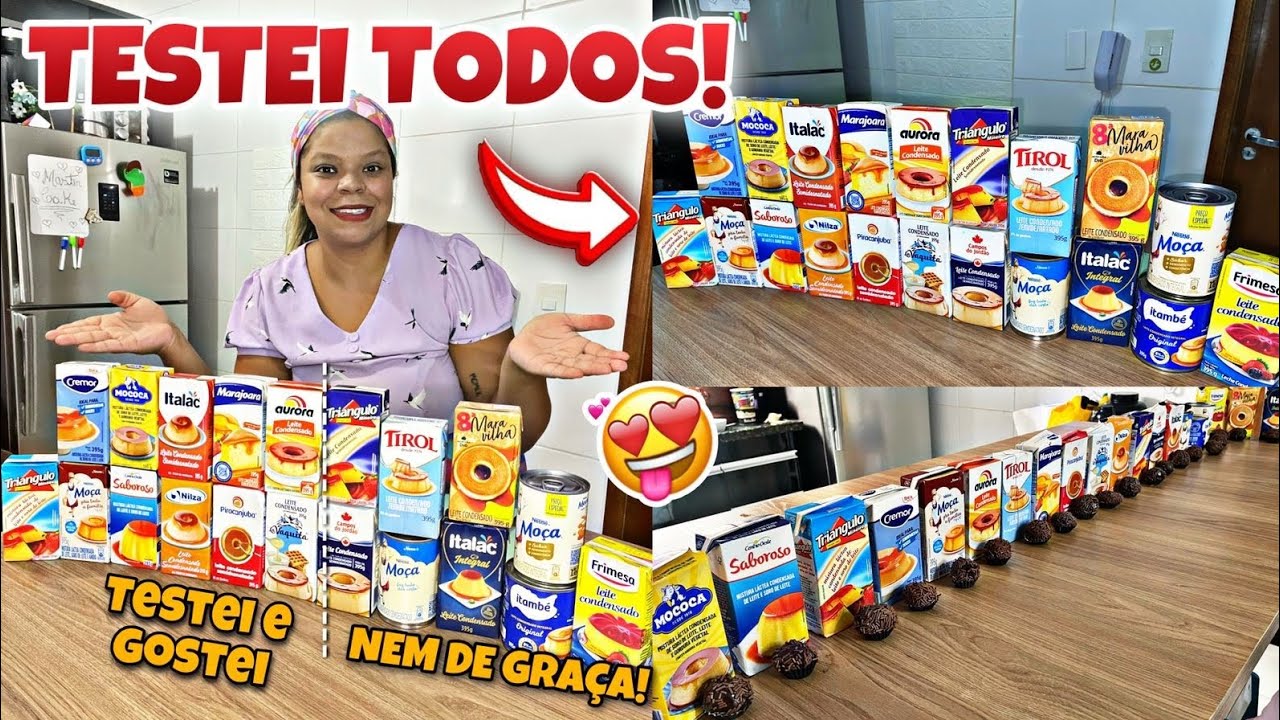 O MAIOR REVIEW DE LEITE CONDENSADO DO YOUTUBE 🔥 TESTEI, PROVEI E FIZ BRIGADEIRO COM TODOS, INCRÍVEL🔥