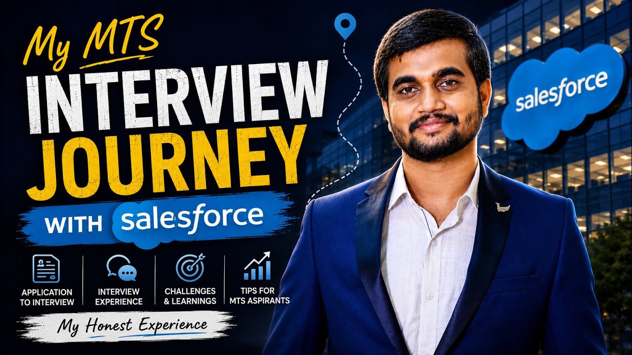 My Salesforce Interview Journey | MTS | Interview Process & Rounds | DSA | Tips | Mayank Modi