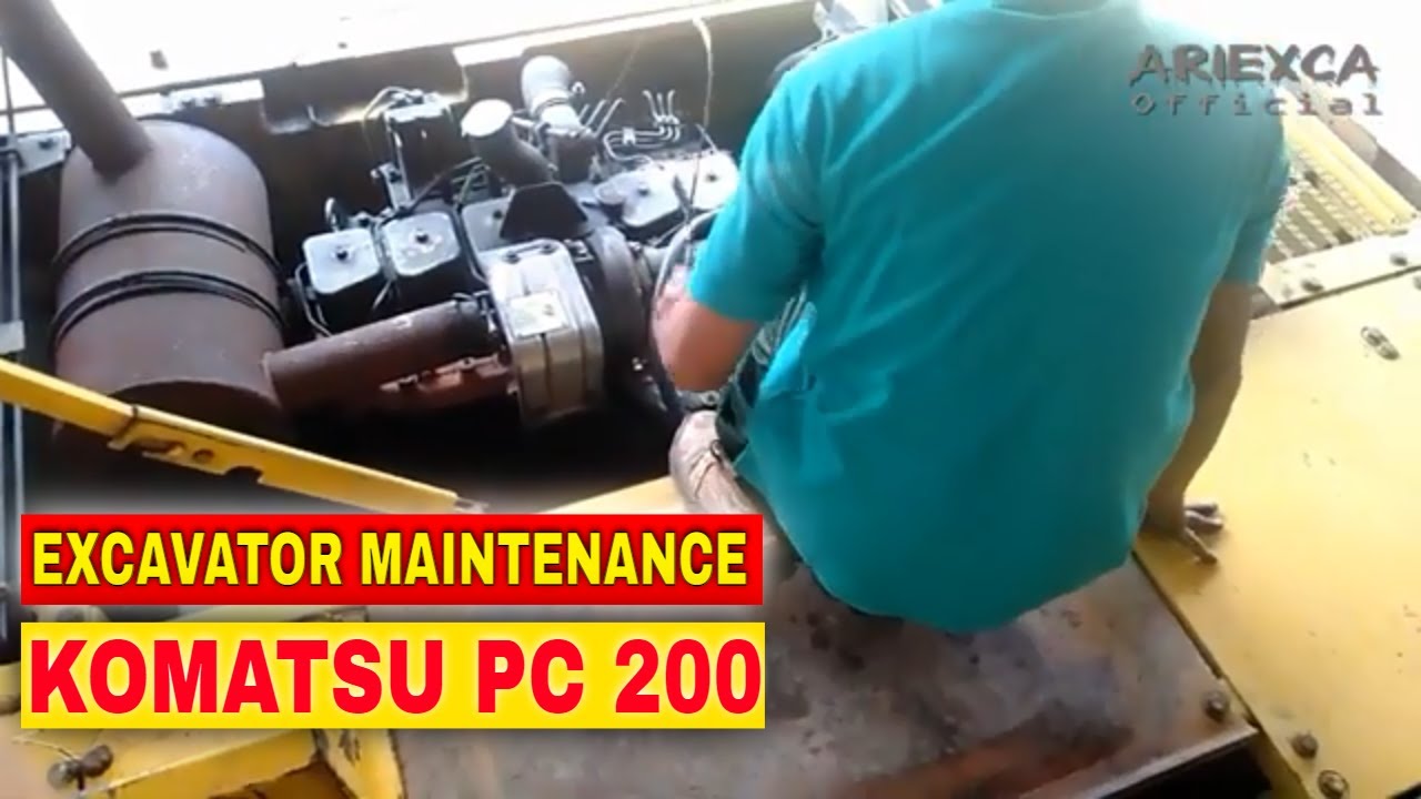 Service excavator Komatsu PC 200-7 Motor pengisian di unit alkal DPU kab. banyumas - Jawa Tengah