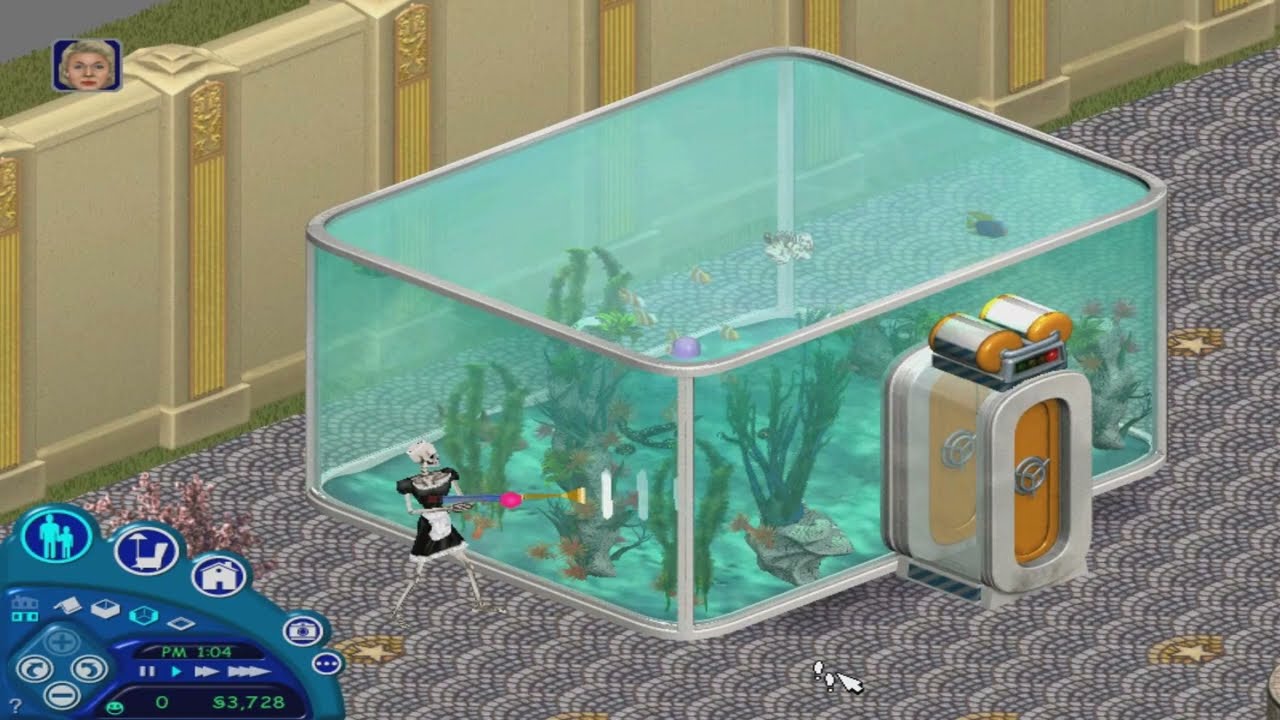 The Sims 1 - Lowering Diving Tank's Oxygen and Refilling It (Aquatic Playhouse)