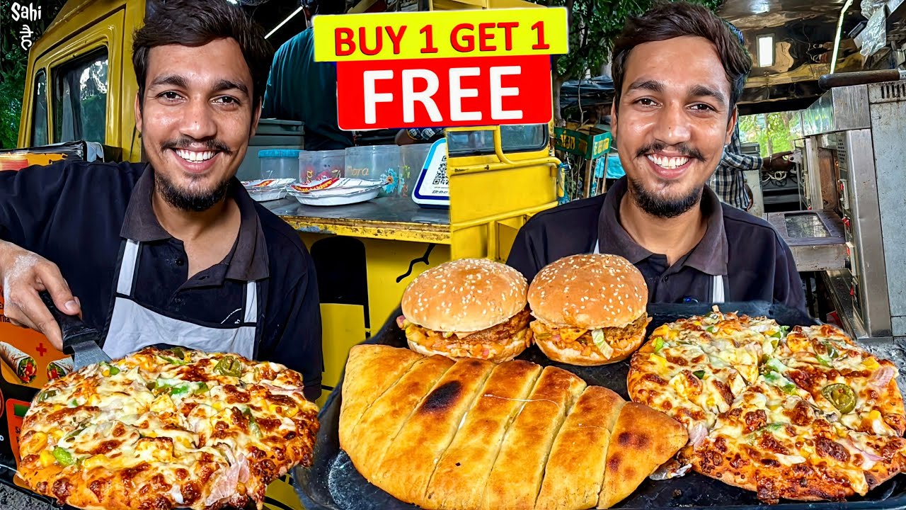 Pizza King Ka Record तोड़ Buy 1 Get 1 FREE Pizza 😍 Rs 99 | Street Food India