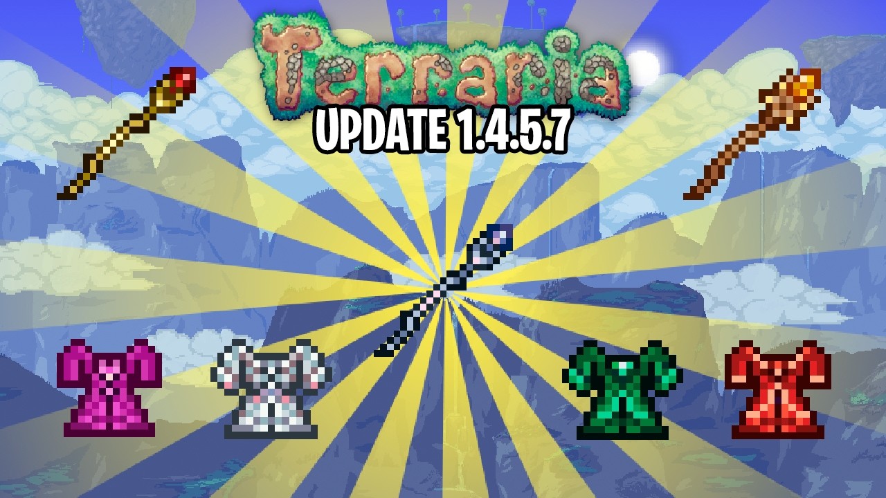 OS NOVOS CAJADOS E ROUPAS DE MAGO DA ATUALIZA&Ccedil;&Atilde;O 1.4.5.7 DO TERRARIA | Aprenda a Usar | #terraria