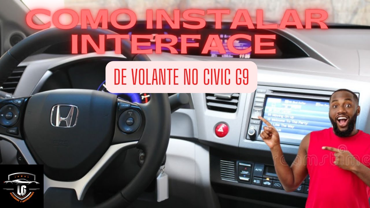 Como instalar interface de volante no honda civic g9 com multimidias Pioneer