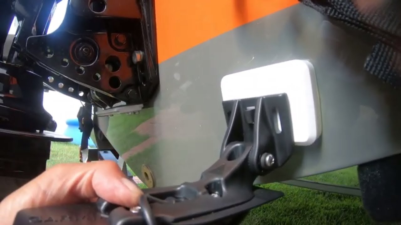 Installing the Stern Saver on a boat NO DRILL transducer mount