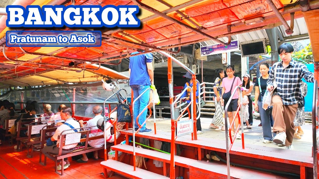 4K 🇹🇭 Bangkok City Tour, Boat Ride Pratunam​ to Asok ​22/01/26