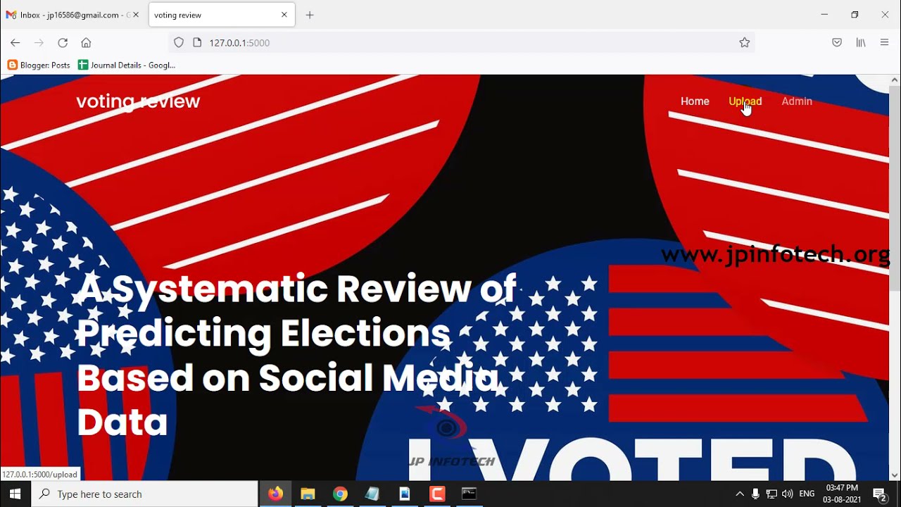 A Systematic Review of Predicting Elections Based on Social Media Data | Python IEEE Project