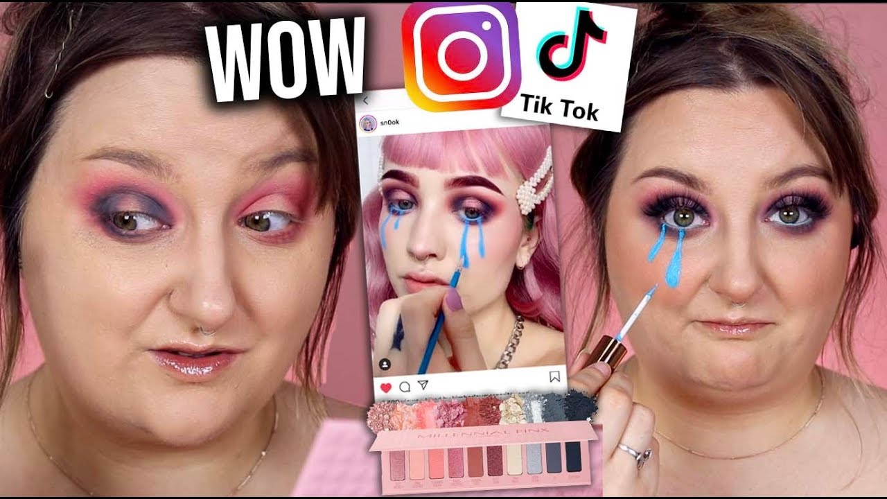 I TRIED FOLLOWING A VALENTINES TIK TOK MAKEUP TUTORIAL