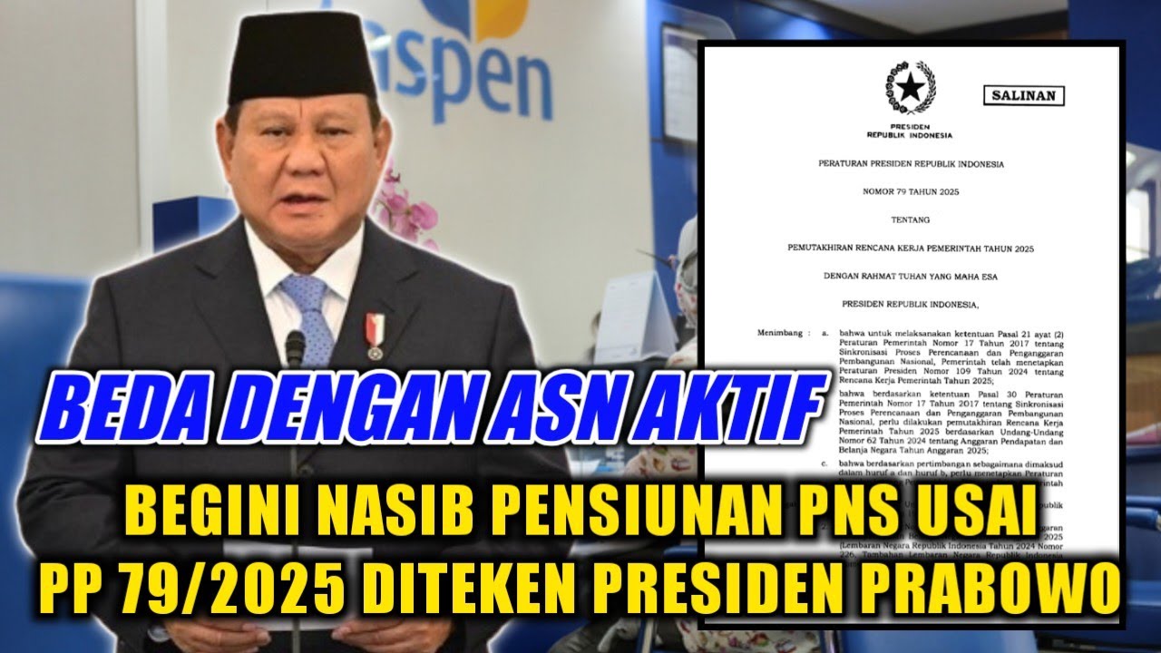 Begini Nasib Pensiunan PNS Usai Perpres No 79 Tahun 2025 Diteken Presiden Prabowo?