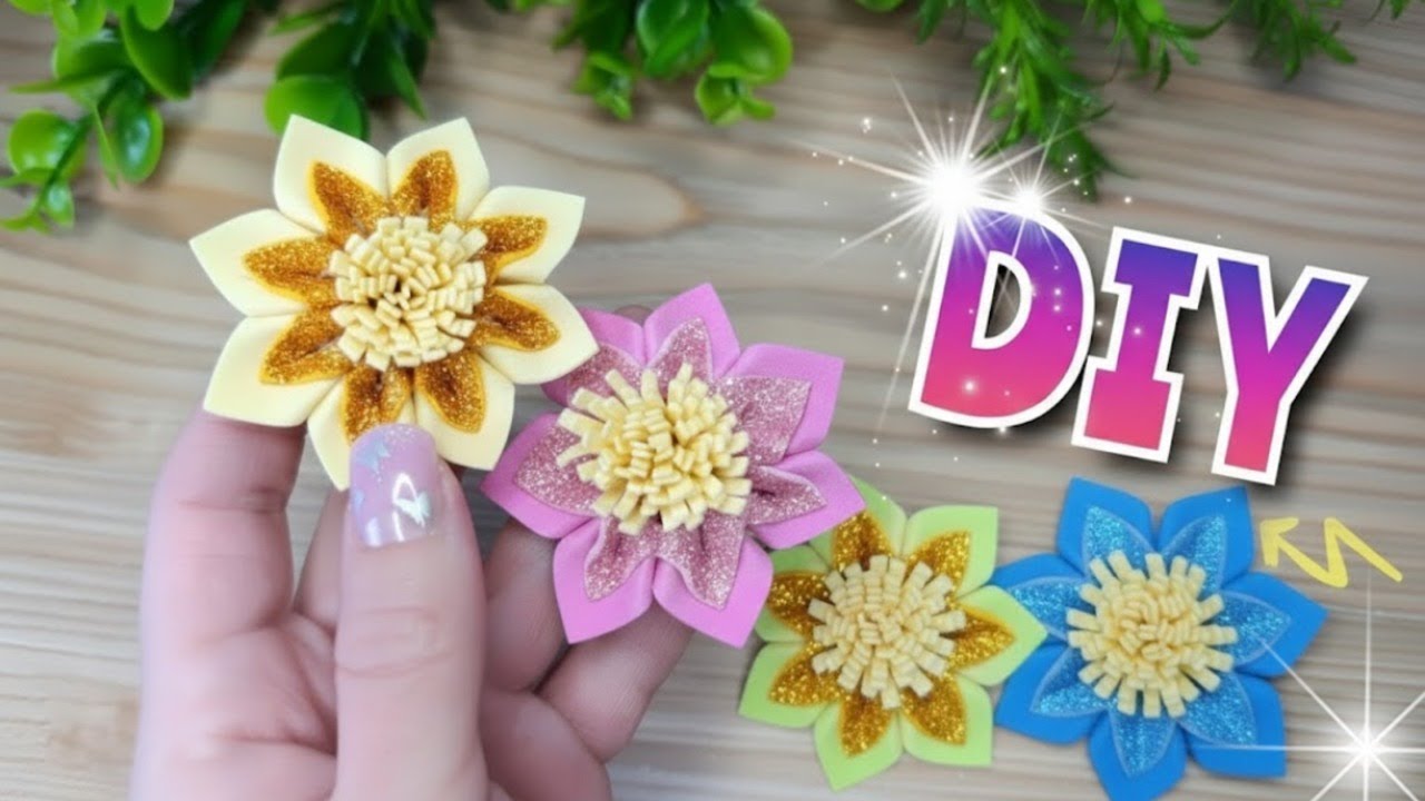 💥AMAZING Flower Making with Foam Sheet💥Easy Flowers💥DIY Crafts Tutorial🌸
