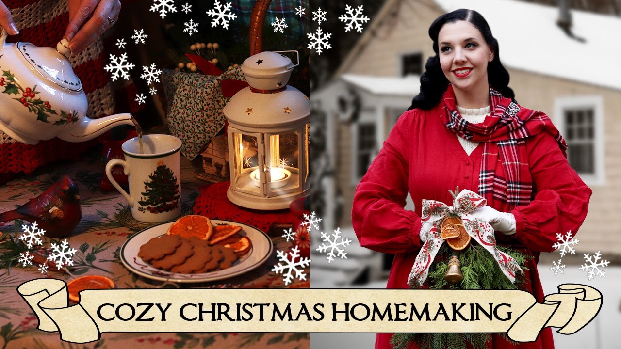 Our Cozy Cottage Hygge Homemaking❄️🕯️Vintage Holiday Decor Ideas, Baking, Warm Winter Home