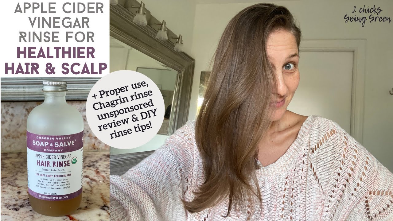 ACV rinse for healthier hair &/or easier shampoo bar transition! Chagrin Apple Cider Vinegar rinse