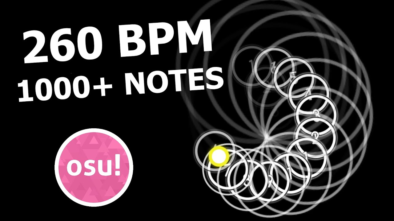 osu! | INFINITE STAMINA | 1000 NOTES 260BPM