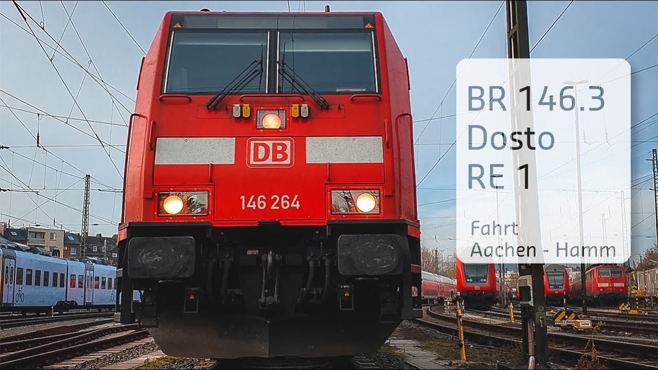 DB Regio Baureihe 146.3 RE1 Letzte Fahrten Aachen Hamm Dosto