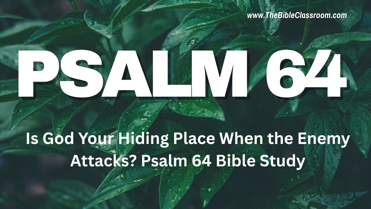 Is God Your Hiding Place When the Enemy Attacks? Psalm 64 Bible Study