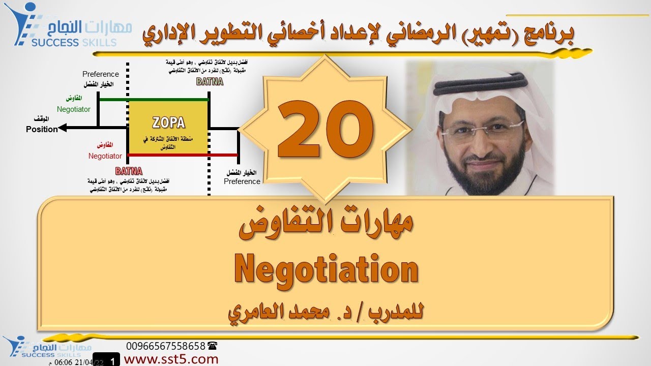 مهارات التفاوض Negotiation مع د. محمد العامري