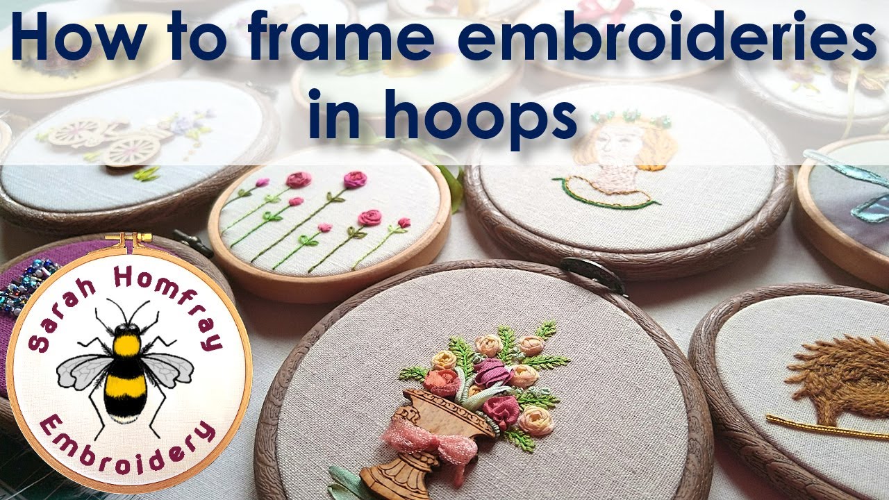 How to frame embroidery work or cross stitch in embroidery hoops | Back embroidery hoop with felt