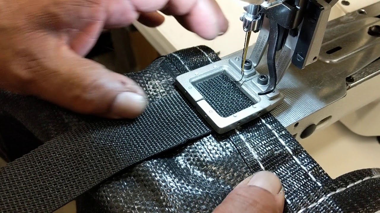 Juki Lk1900BN sewing 1 -1/2 x 1 box and cross on webbing