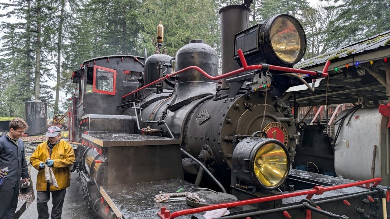 Lunkenheimer 3 Chime Steam Whistle on a Shay Locomotive