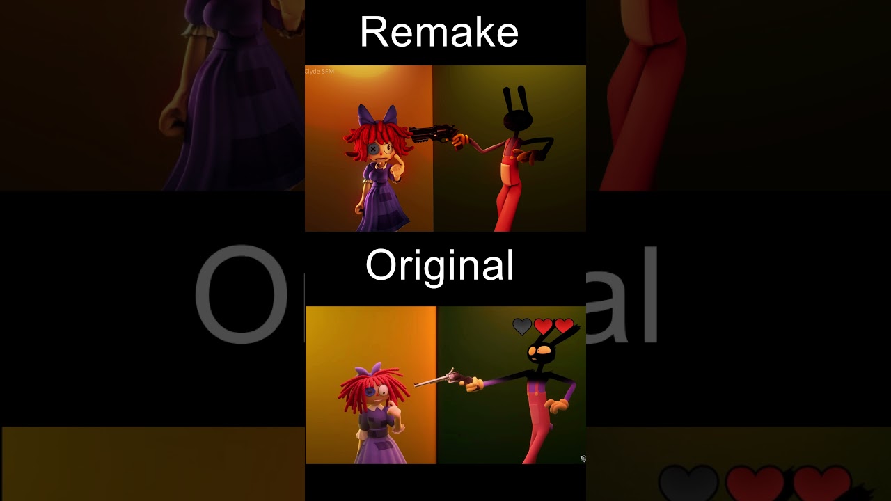 Jax shooting Ragatha TADC EP6 scene | ORIGINAL VS REMAKE
