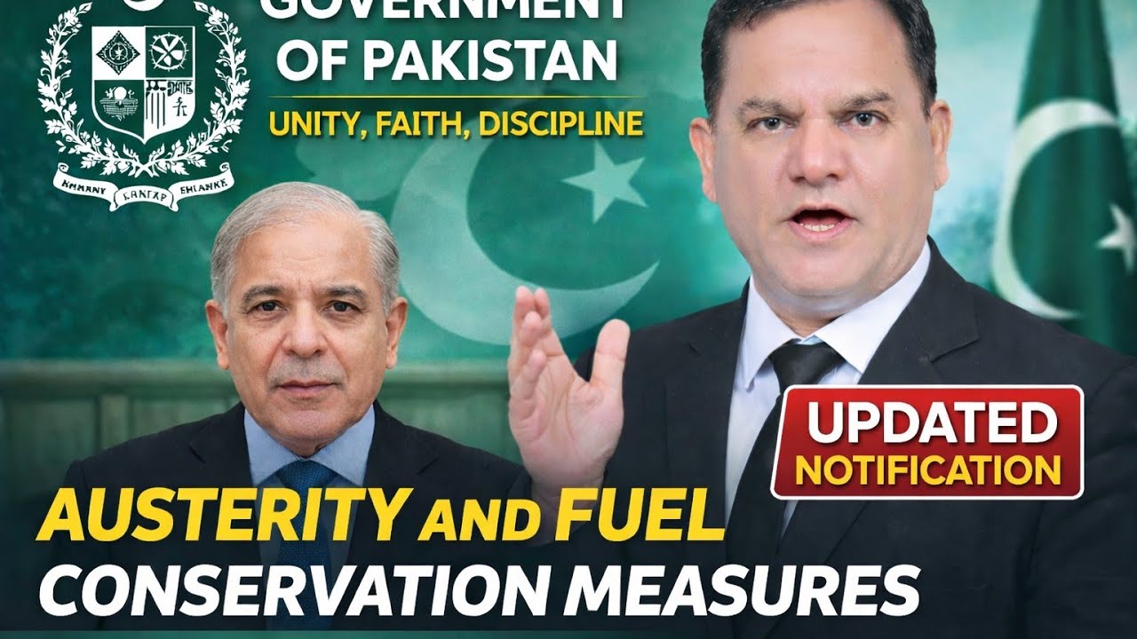 Government of Pakistan New Austerity & Fuel Conservation Policy/Updated Notification