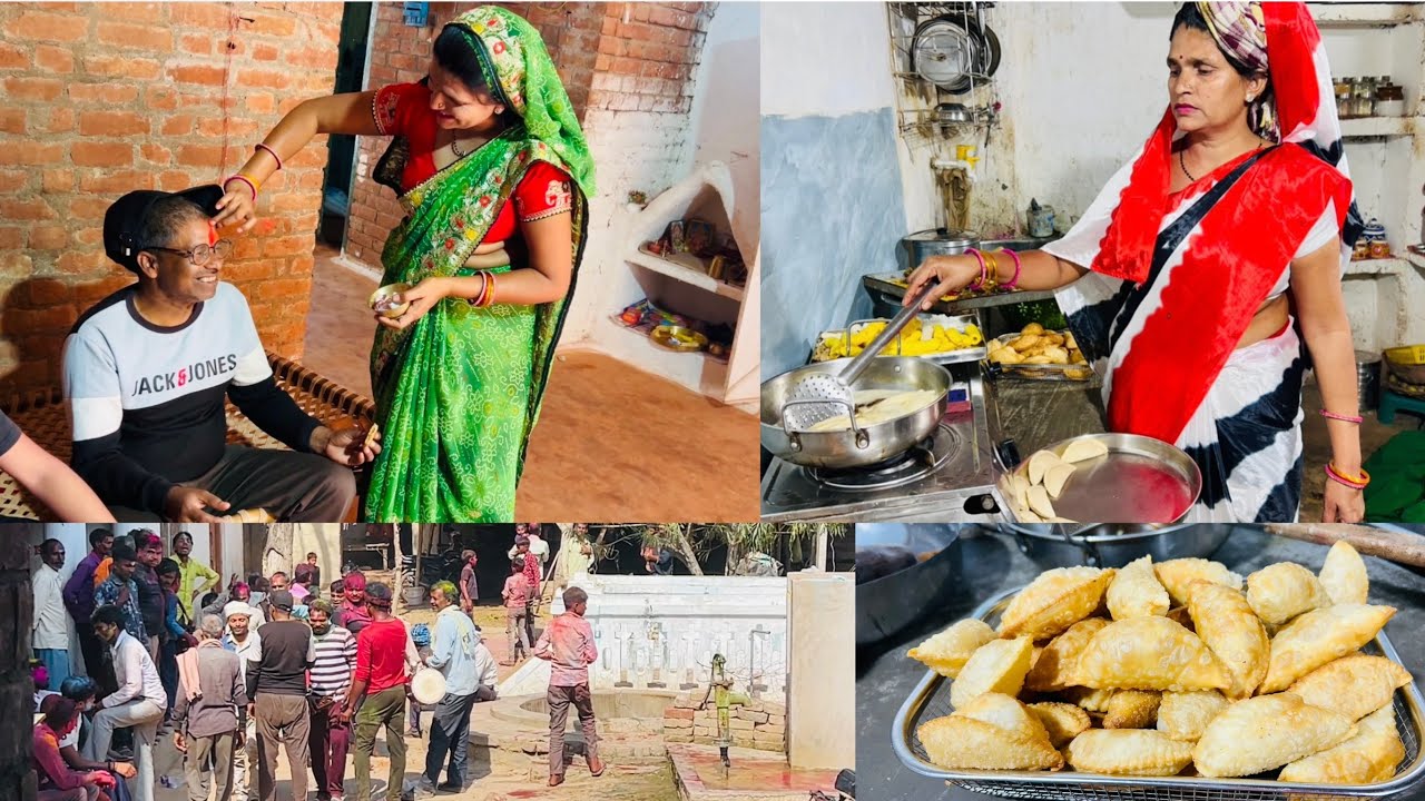 🥲हमारा पहला त्योहार सासू माँ के बिना🌺कैसे किया अकेले इतना सब🩷गाँव की होली किसने बना दिया इतना खास
