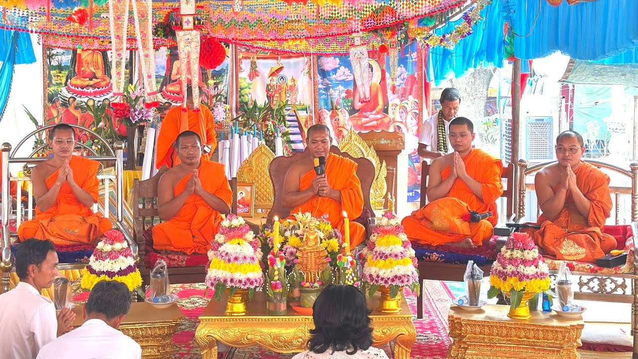 ទេសនាគ្រែ5 បុណ្យកាន់អង្គ វត្តអ្នកតាជ័យ ស្រុកកញ្ជ្រៀច ខេត្តព្រៃវែង Tesna Krae5 Keo Sovannara Thmey
