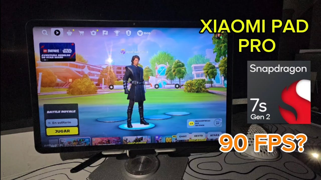 ASI ES FORTNITE EN LA XIAOMI PAD PRO SNAPDRAGON 7S GEN 2 #xiaomipad