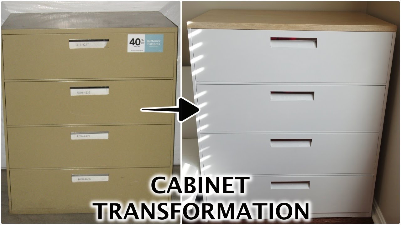 Sewing Pattern Cabinet Transformation w/ Contact Paper!