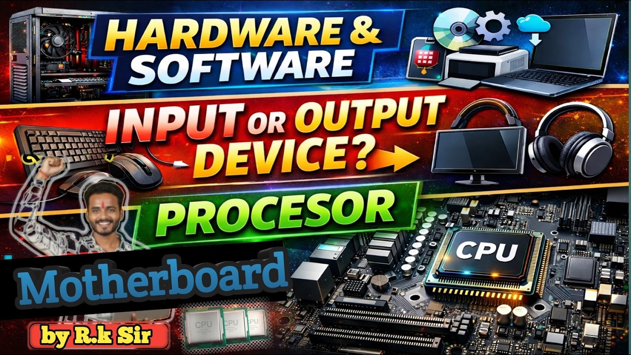 1 Video में पूरा Computer 🤯 | Hardware Software Input/Output CPU + Motherboard Computer Full Course🚀