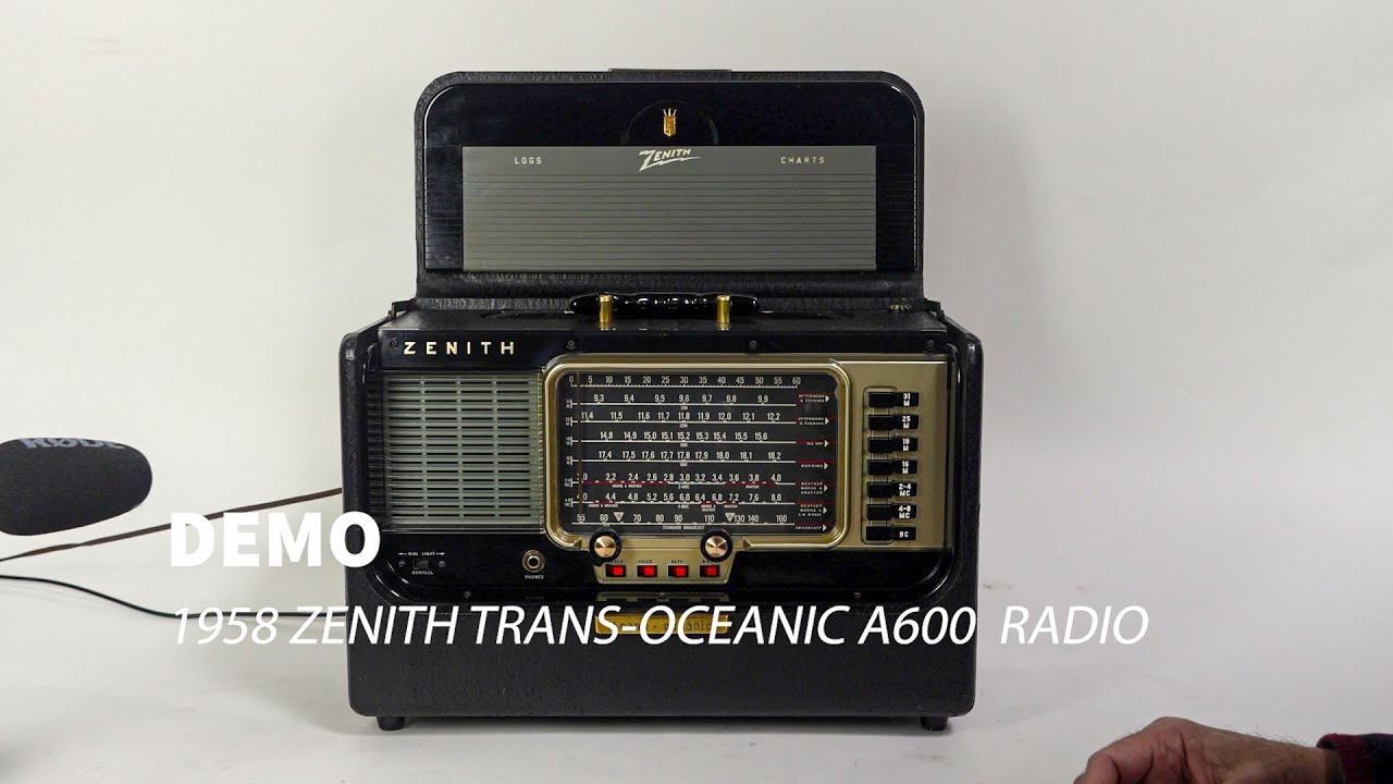 Demo of 1958 Zenith Trans-Oceanic A600 - Restored