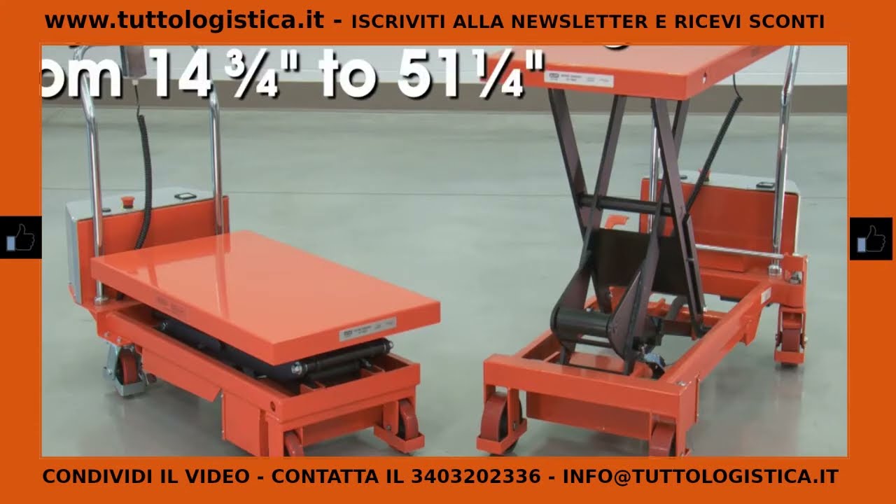 piattaforme a pantografo carrellate elettriche e manuali
