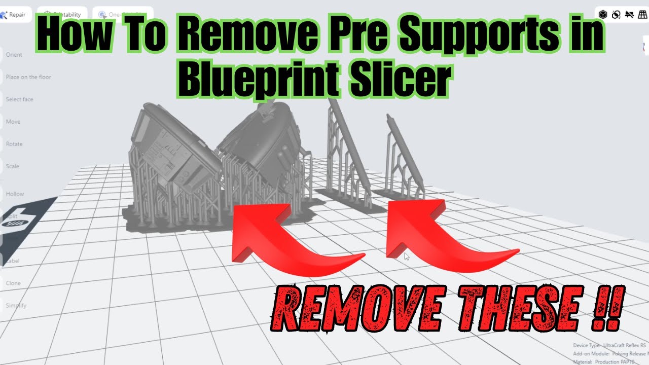 How To Remove Supports On Pre Supported Files In BluePrint HeyGears