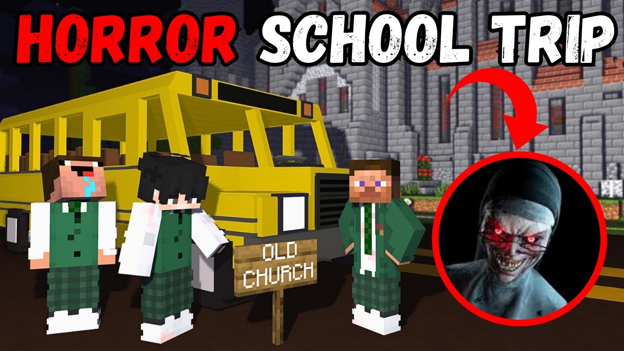 HORROR SCHOOL TRIP 😨 ! Minecraft horror video in hindi