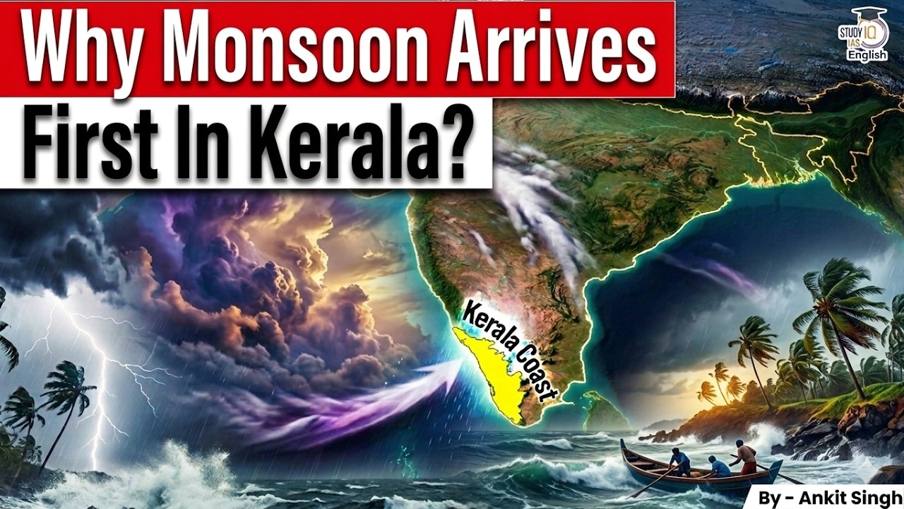 Why Monsoon Enters India via Kerala First? | By Ankit Singh | StudyIQ IAS English