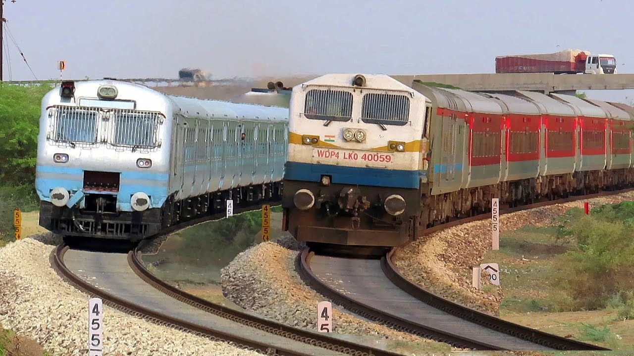 [4 in 1] Beautiful Curving trains ☀Hot Thar DESERT---Incredible 🇮🇳INDIAN RAILWAYS