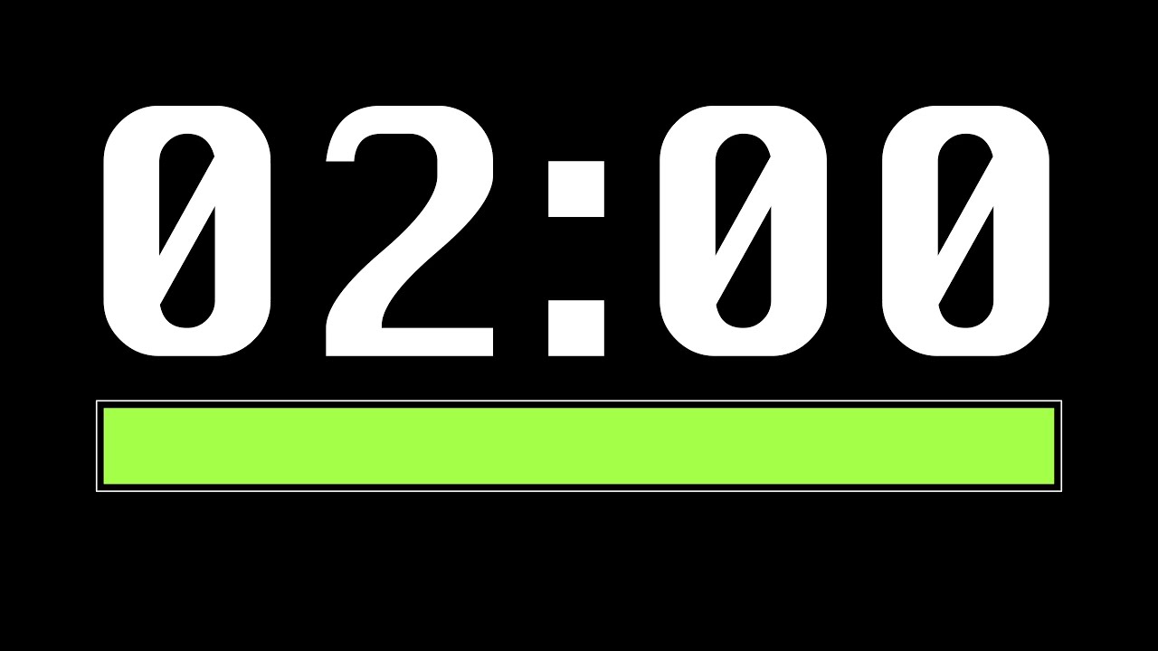 2 Minute Timer [ Progress Bar ] - 4K 60 FPS