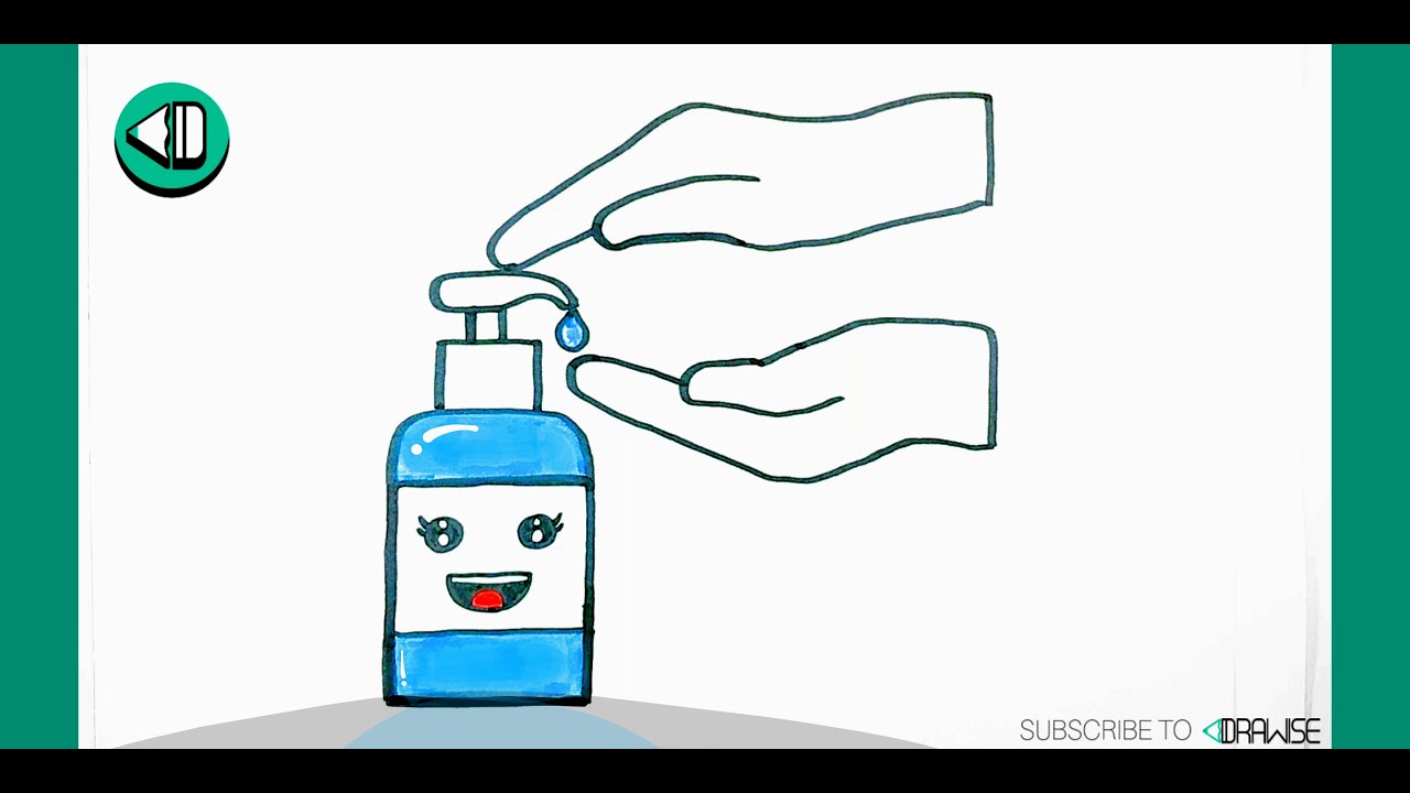 HOW TO DRAW SANITIZER WASHING HANDS ✏ Easy Covid-19 Awareness Tutorial