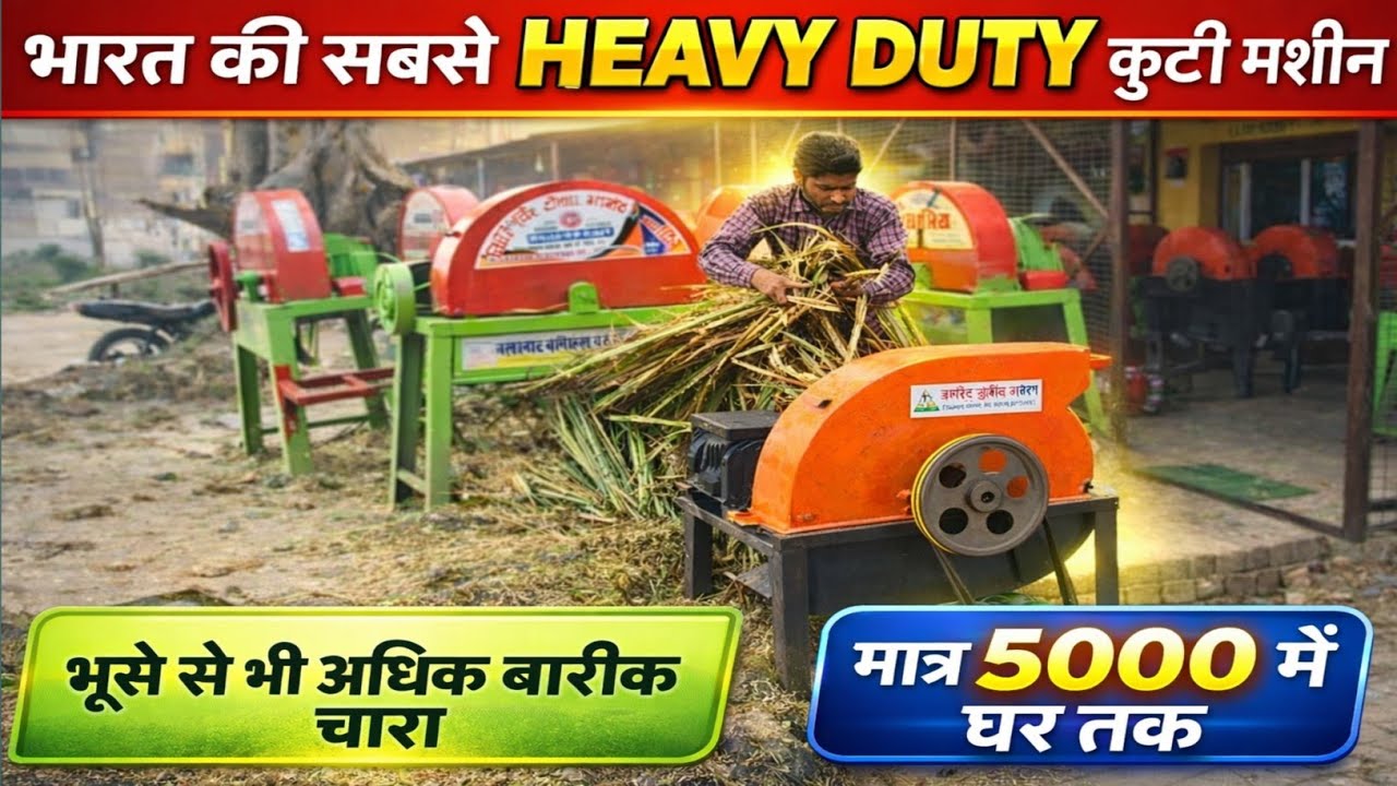 2026 का धमाका ऑफर मात्र 5000 में मिलेगी कुट्टी मशीन गन्ना बाजरा पराली गिली हो या सूखी!🔥Chaff Cutter
